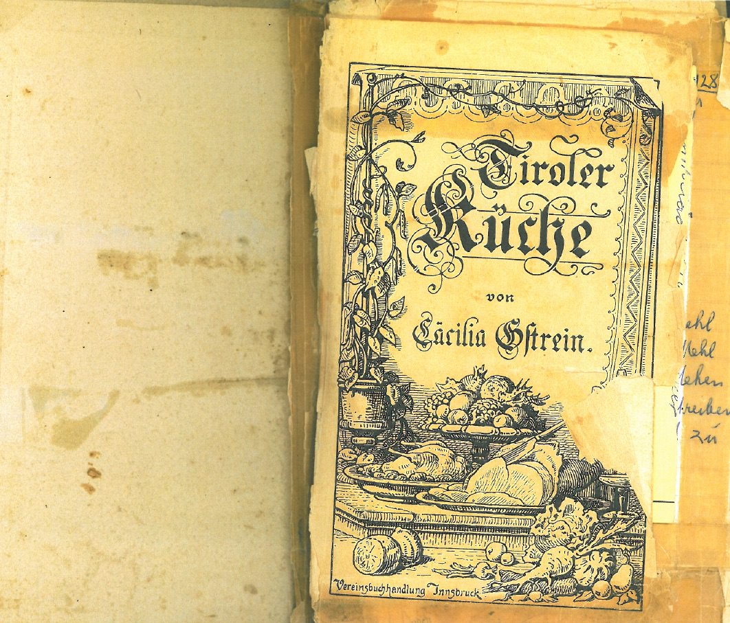 Kochbuch „Tiroler Küche“ von Cäcilia Gstrein, 1898,