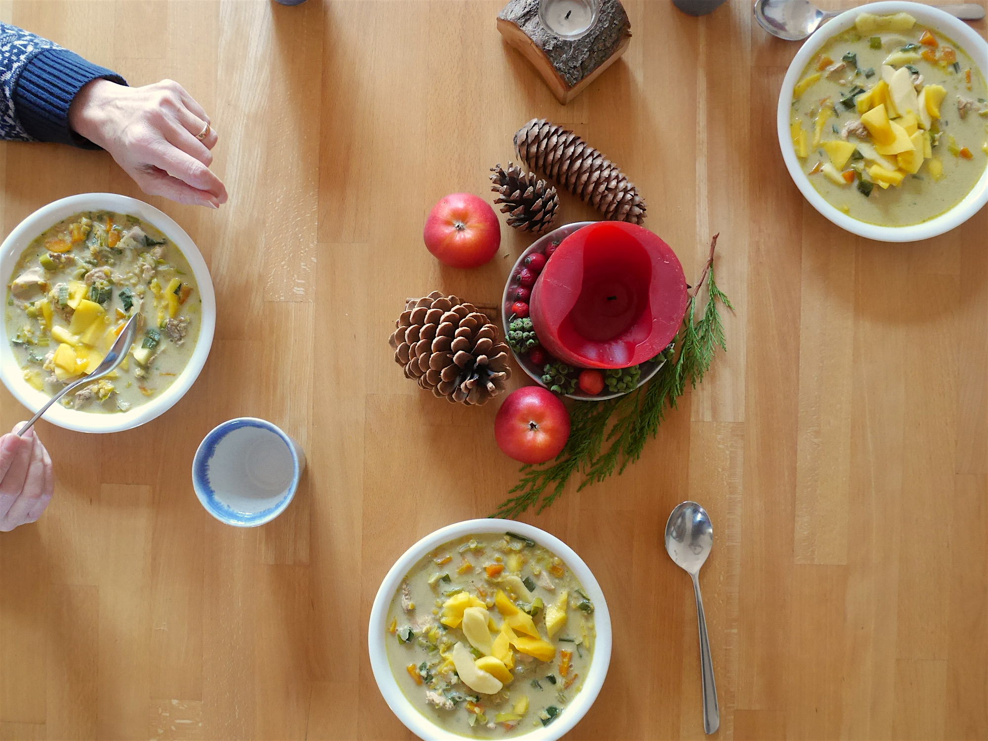 mulligatawny, Suppe, Mango, Hähnchenbrust, Foto ©montagssuppe