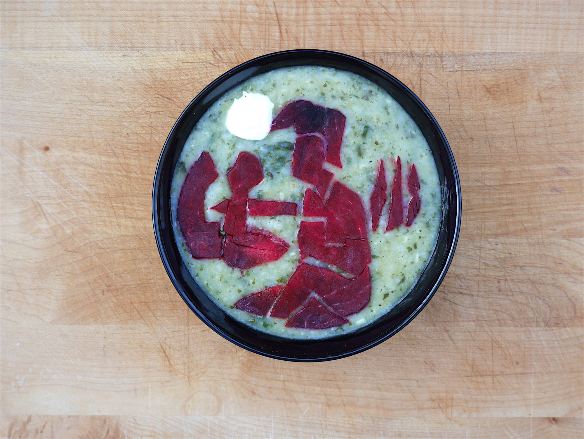 Minze-Zucchini-Suppe, #kunstkochen, ©montagssuppe